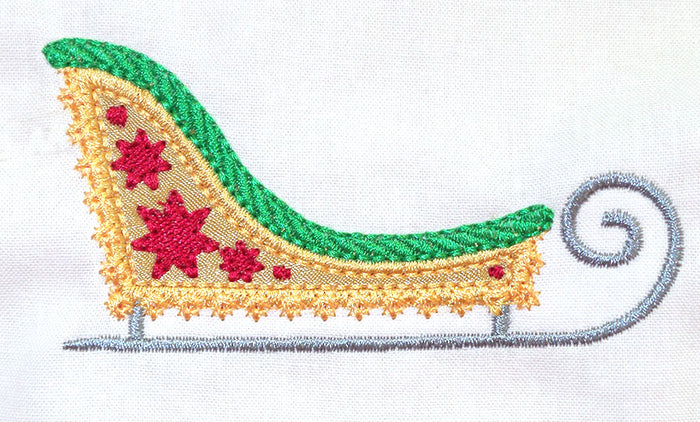 Applique Snow Sleigh [4x4] # 10811