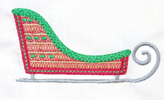 Applique Snow Sleigh [4x4] # 10811