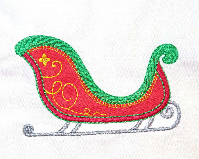 Applique Snow Sleigh [4x4] # 10811