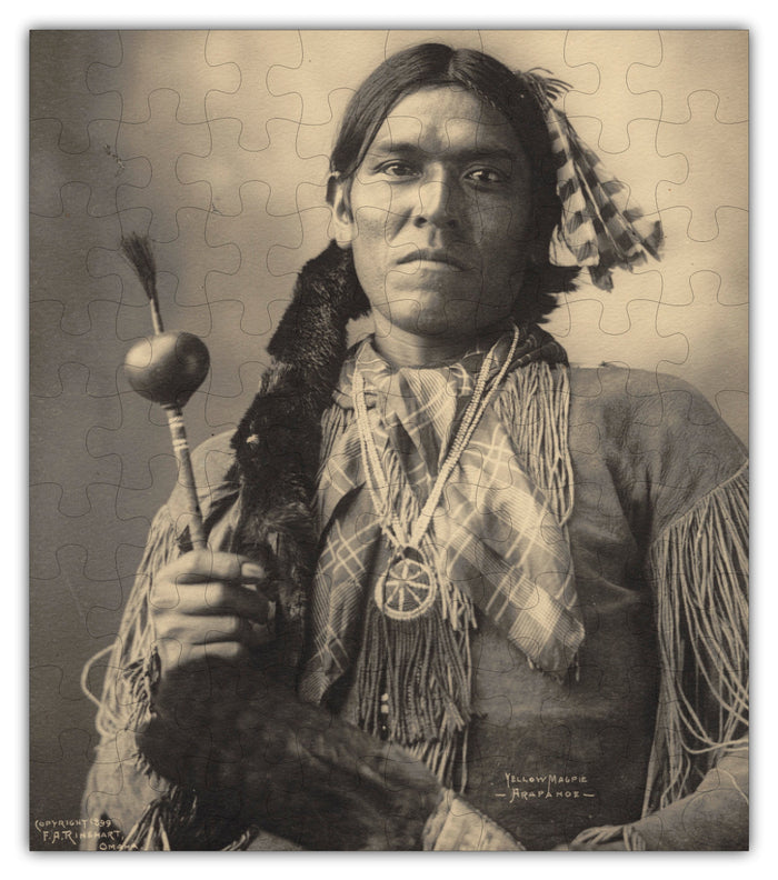 Arapaho Native American historical portrait 72 piece jigsaw puzzle, made in USA
