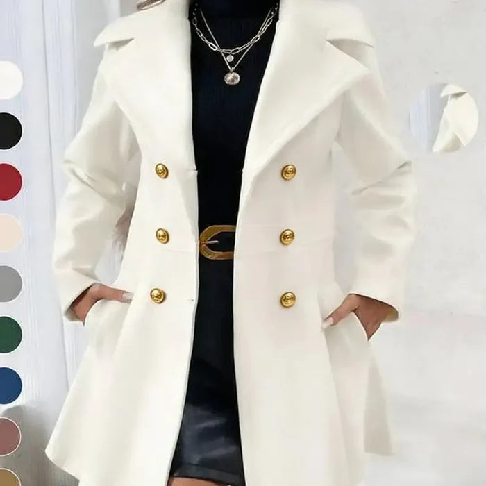 Aria | Women's A-Line Coat Dress – Sleeveless Midi Coat Elegant Style