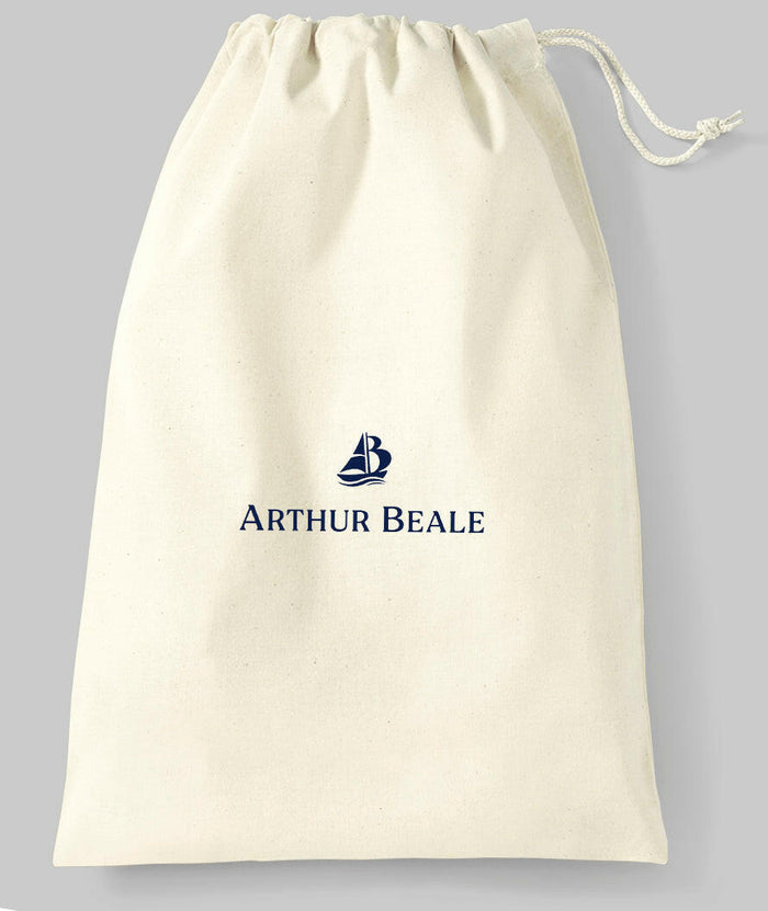 ONE FREE 100% recycled cotton bag with each Arthur Beale pullover purchase.