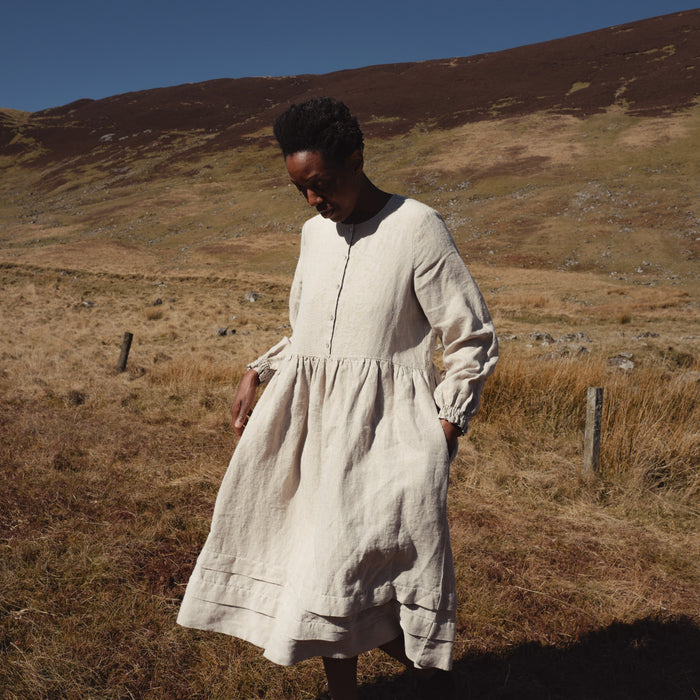 Ash Women's Dress - Linen - Natural