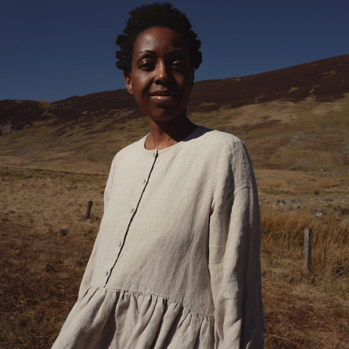 Ash Women's Dress - Linen - Natural