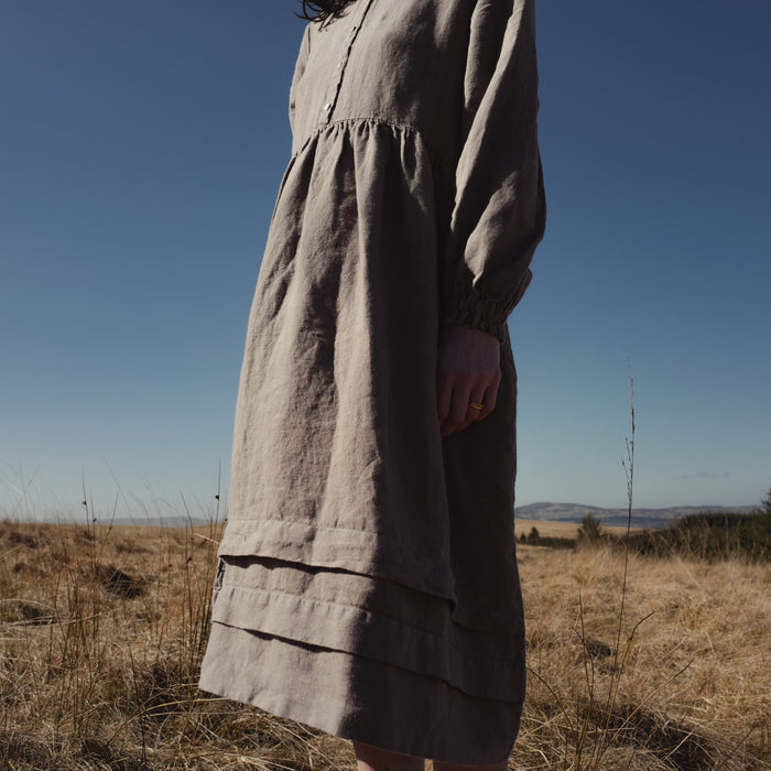 Ash Women's Dress - Linen - Timber
