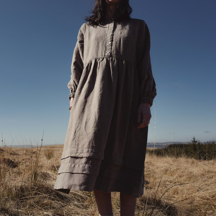 Ash Women's Dress - Linen - Timber