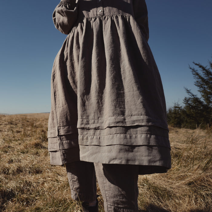 Ash Women's Dress - Linen - Timber