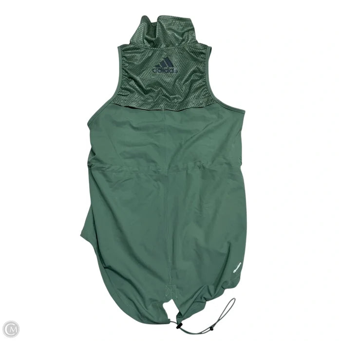 Athletic Jacket By Adidas In Green, Size: S
