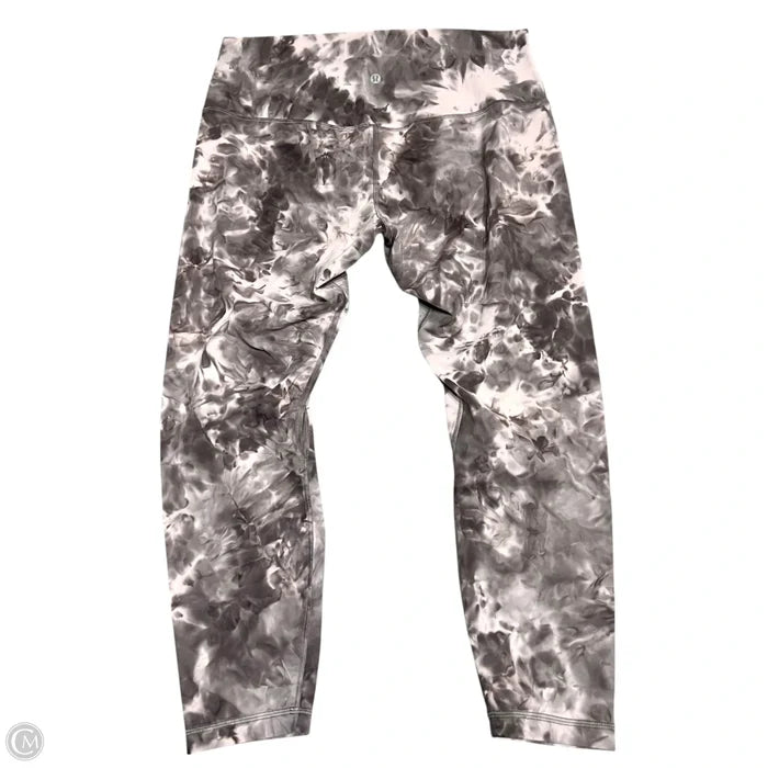 Athletic Leggings By Lululemon In Grey & Purple, Size: 14
