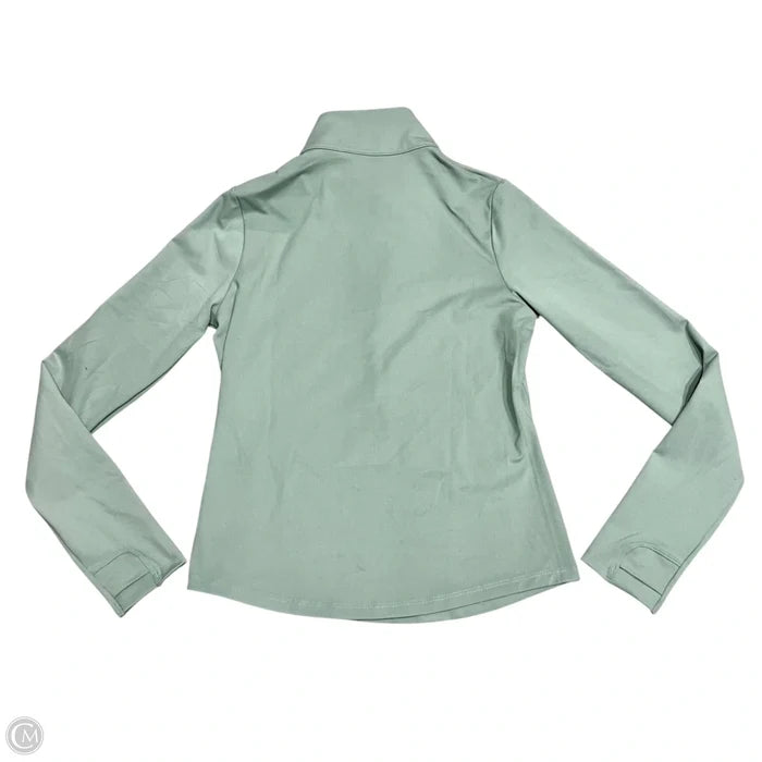 Athletic Top Long Sleeve Collar By Under Armour In Green, Size: S