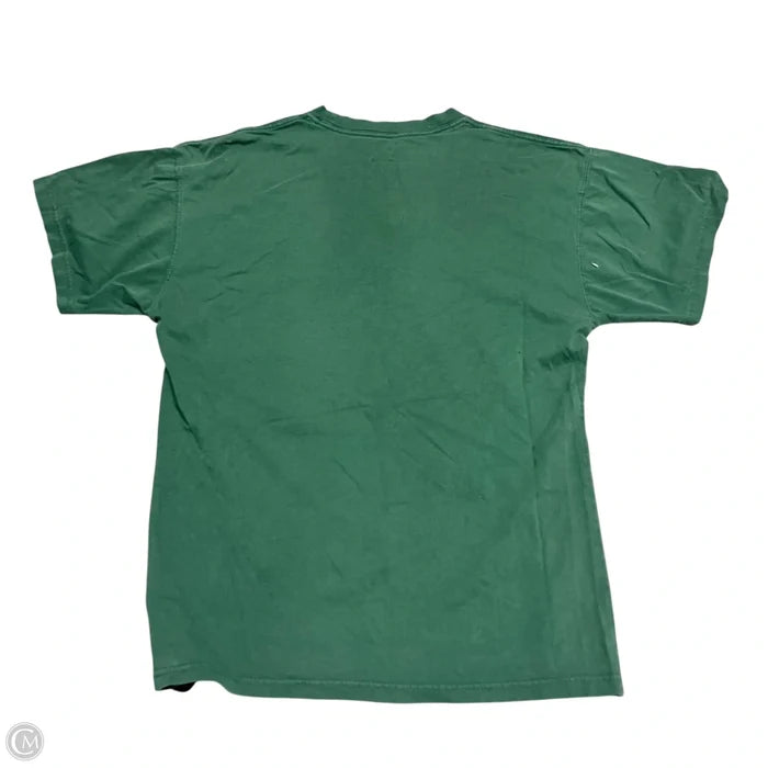 Athletic Top Short Sleeve By Nike In Green, Size: M