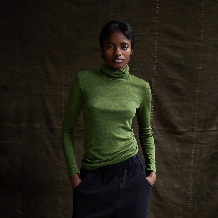 Auk Women’s Top - Merino Wool & Silk - Forest