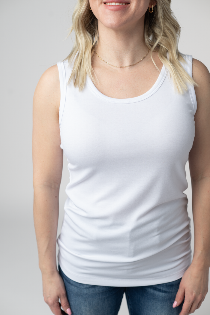 Ava Tank- White by Michelle Mae