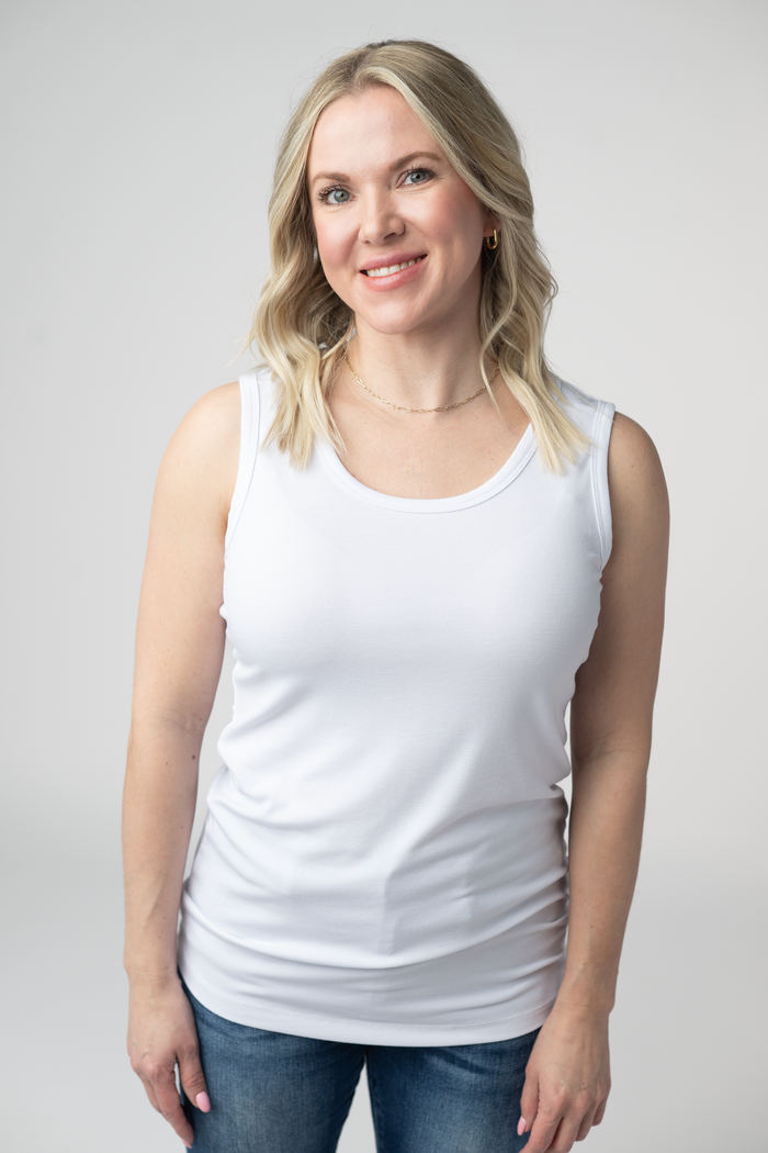 Ava Tank- White by Michelle Mae