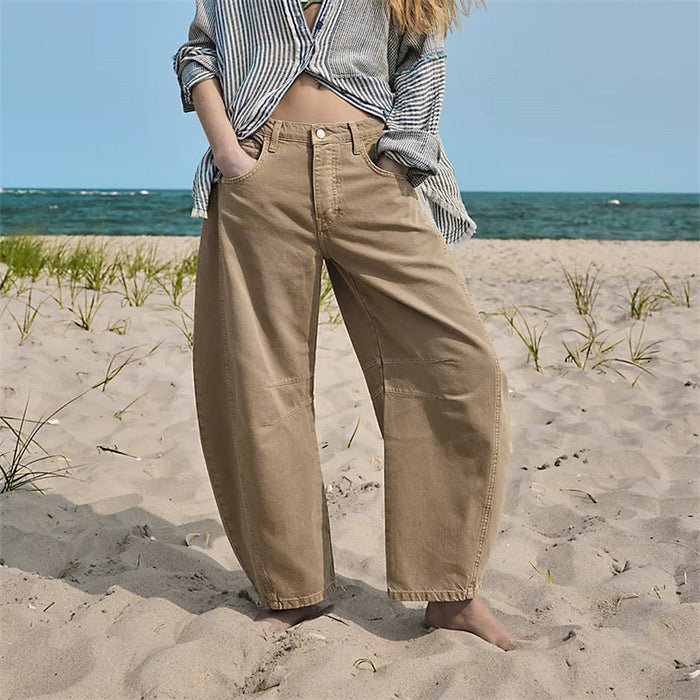 Barrel | Women's High Waist Barrel Leg Jeans Relaxed Fit Denim