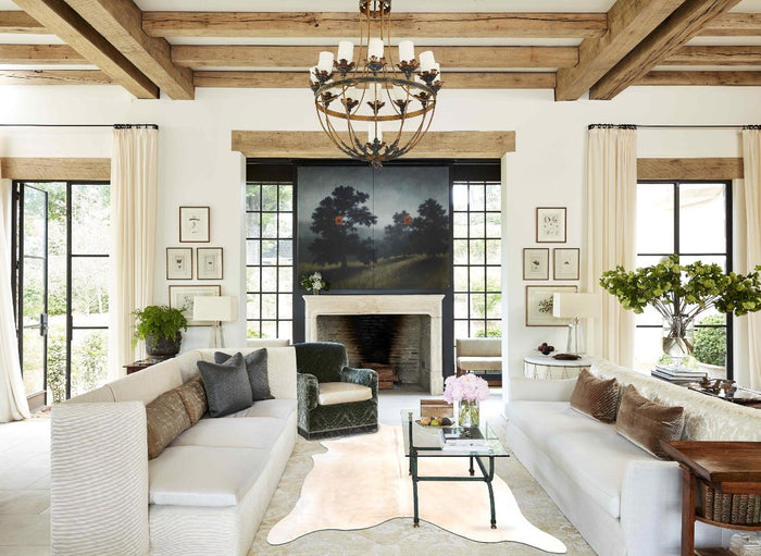 Beige Cowhide Rug #B2860
