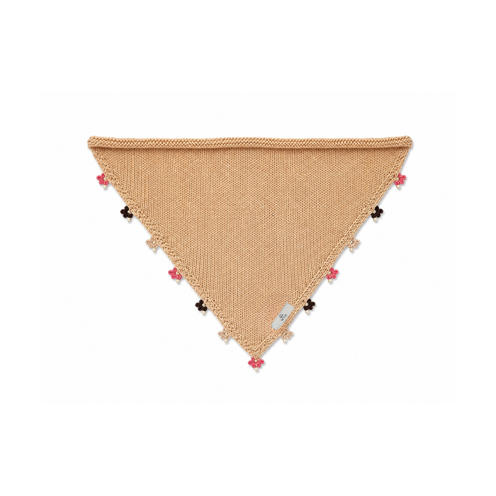 Bej Küçük İşlemeli Bandana
