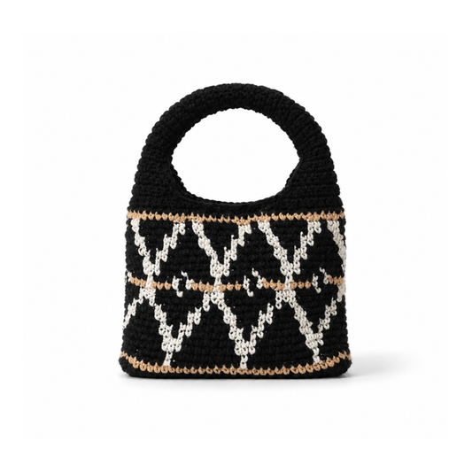 Bej Küçük Wool Hobo Bag