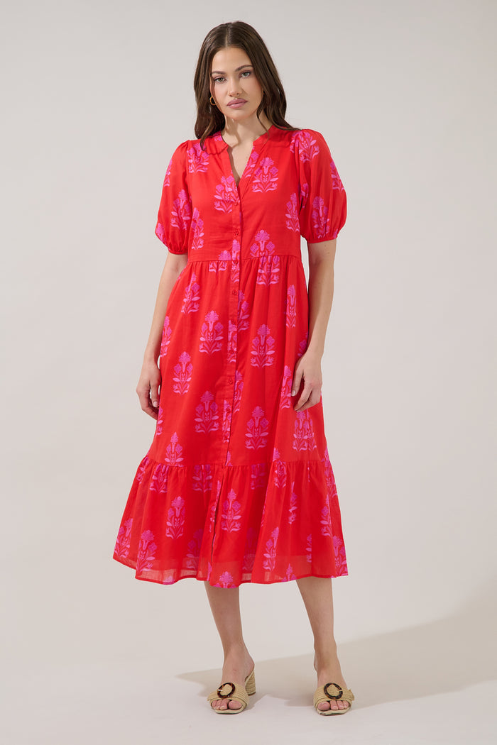 Beth Button Down Midi Dress Artisan