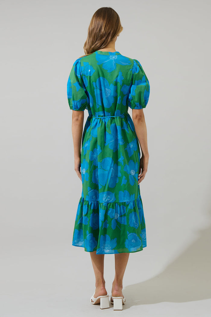 Beth Button Down Midi Dress Rori Floral