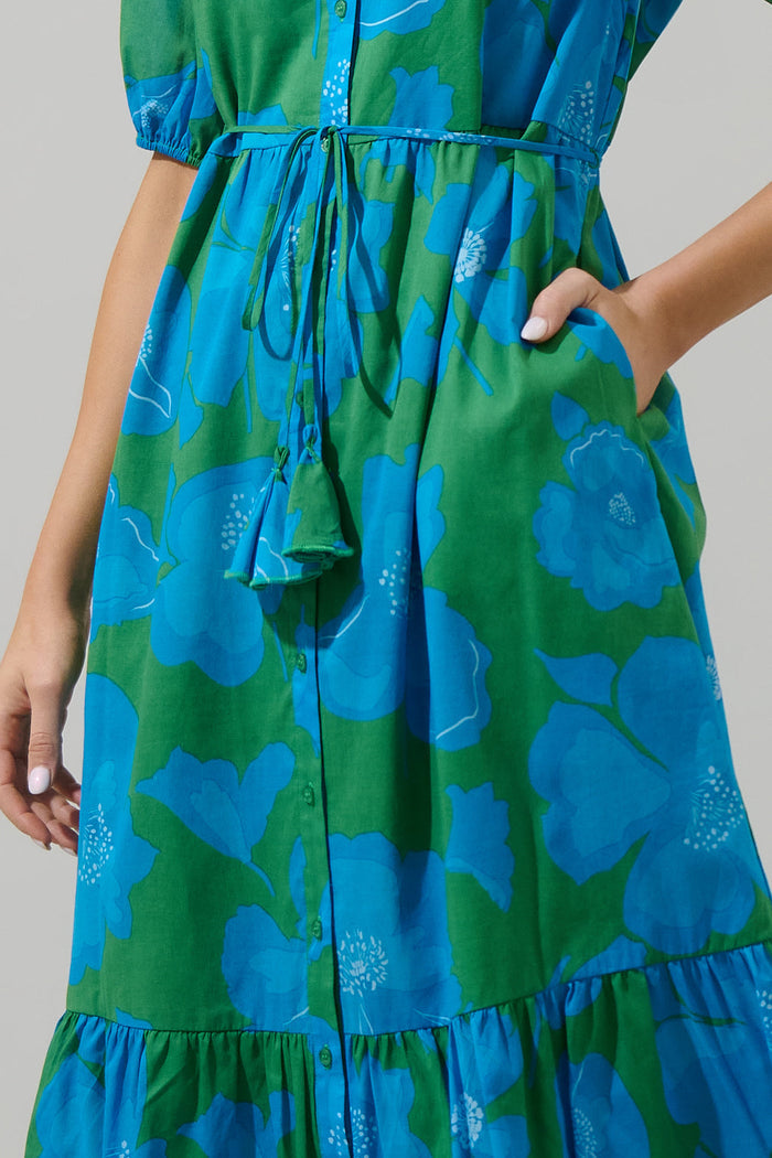 Beth Button Down Midi Dress Rori Floral