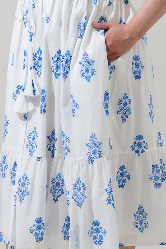 Beth Button Down Midi Dress Yila Floral Curve