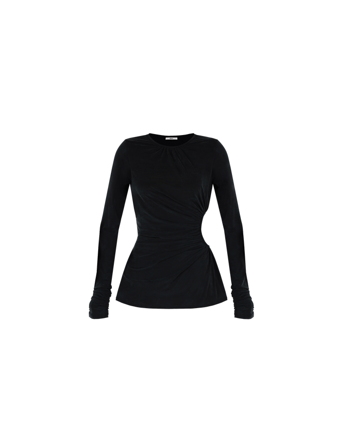 BETTINA CUT-OUT TOP BLACK