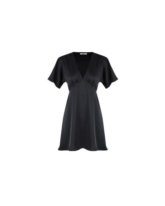 BETTINA SATIN MINI DRESS BLACK