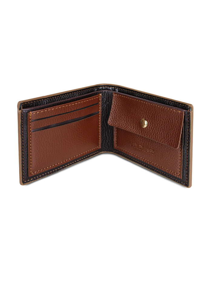 Billetera hombre Jack café con monedero Carven Paris