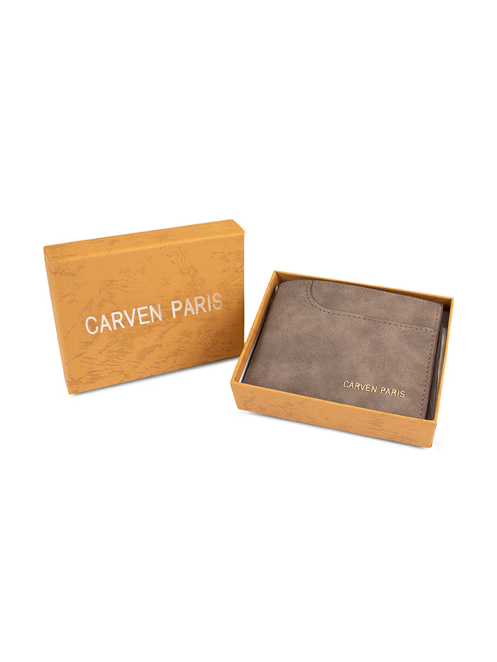 Billetera hombre Jack café oscuro con monedero Carven Paris