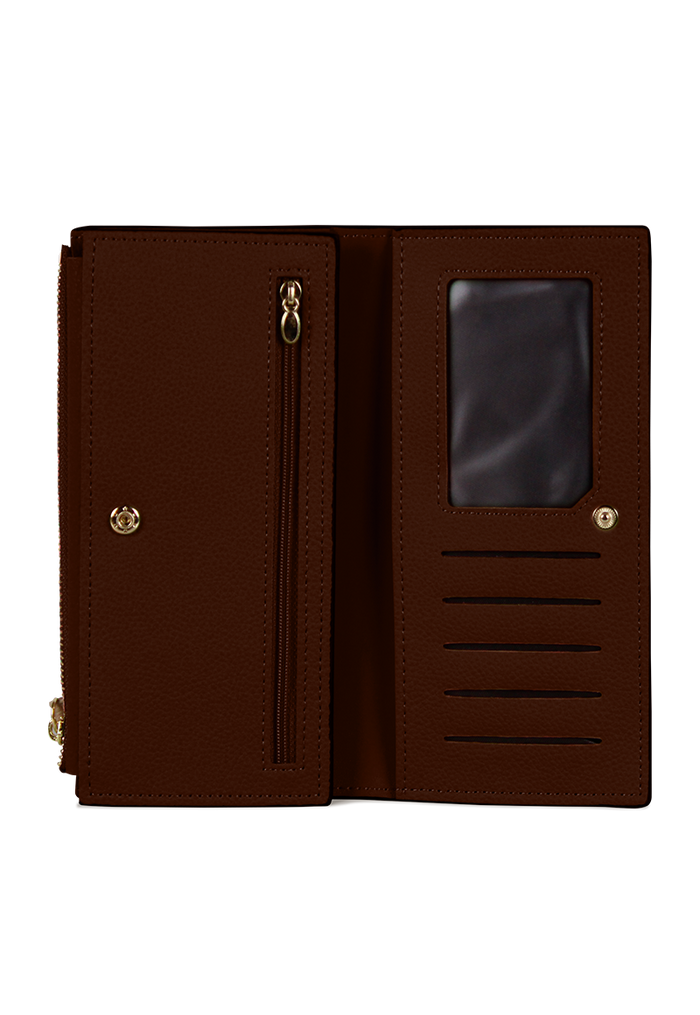 Billetera mujer Delia café Carven