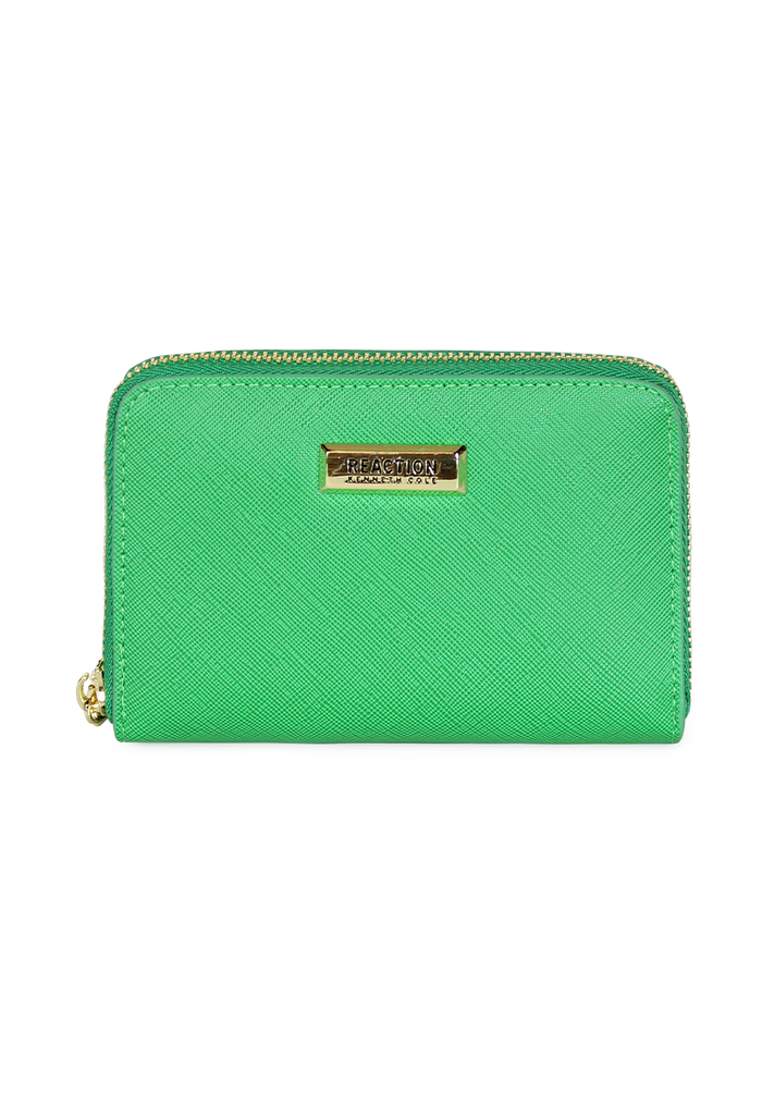 Billetera mujer Trifold verde Kenneth Cole