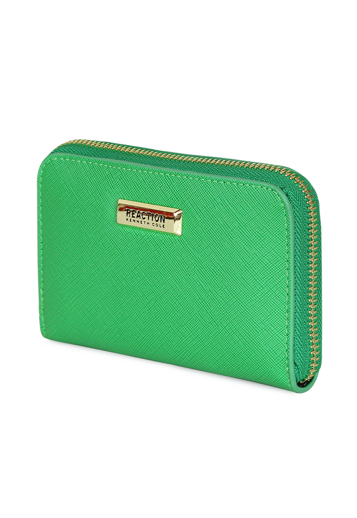 Billetera mujer Trifold verde Kenneth Cole