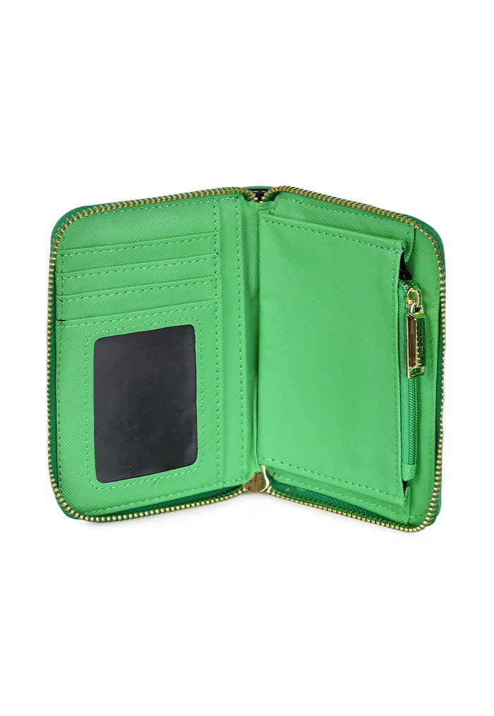 Billetera mujer Trifold verde Kenneth Cole