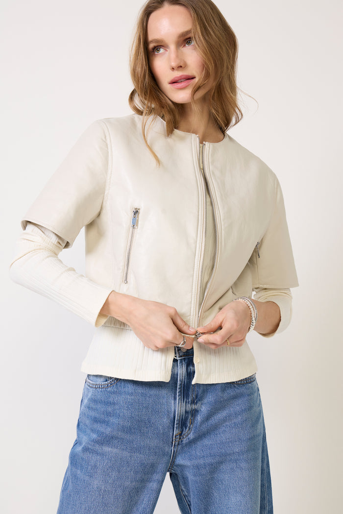 Billie Leather Bomber
