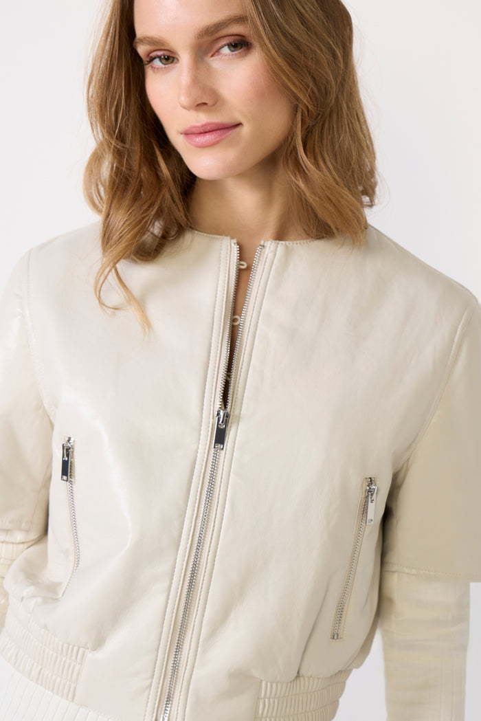 Billie Leather Bomber