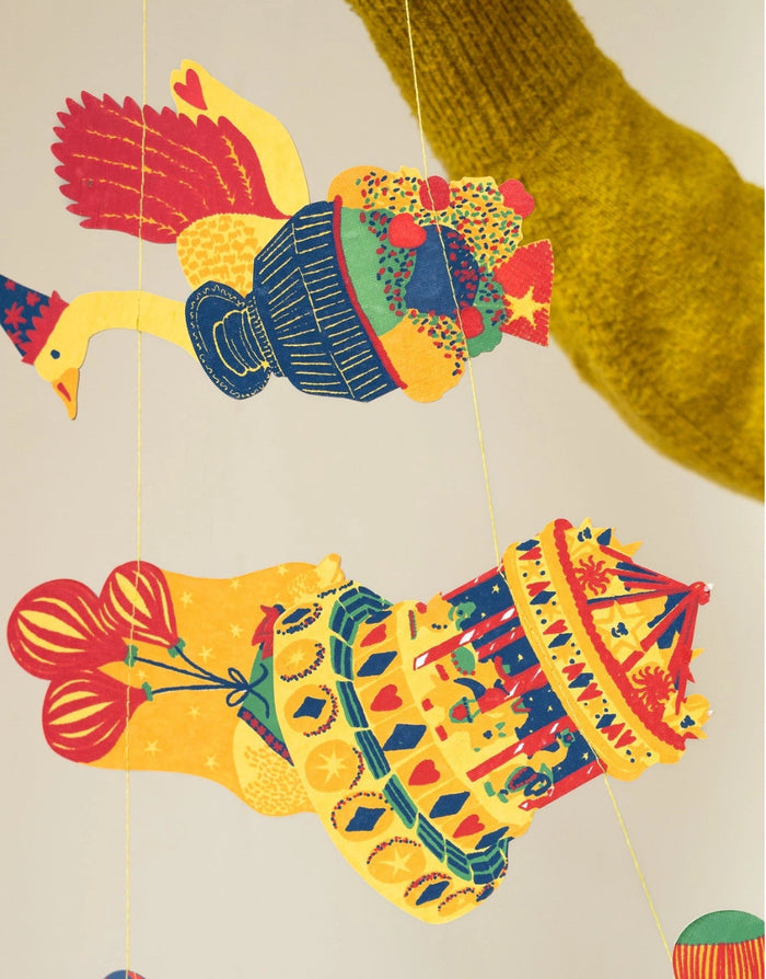 Birthday Party Hand Printed Paper Garland No.83, East End Press