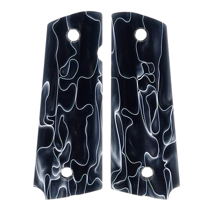 Black & White Acrylic Pearl Full Size 1911 Grips (list date: 4/18/26)
