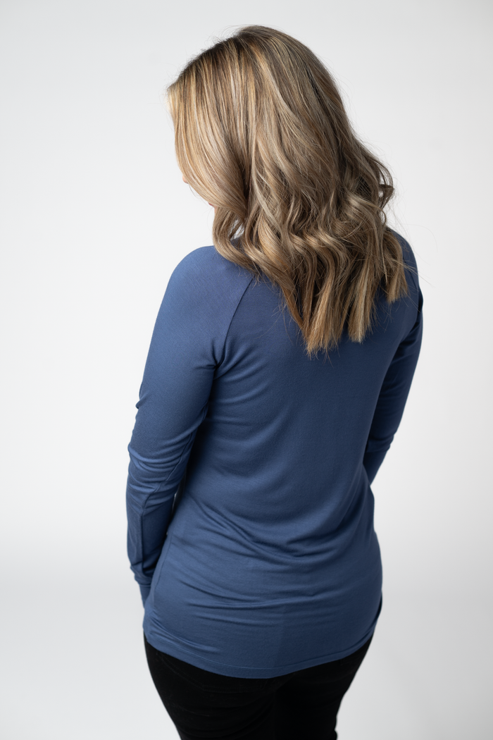 Blair Long Sleeve Top - Blue by Michelle Mae
