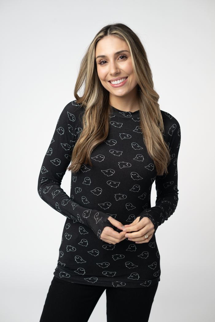 Blair Long Sleeve Top - Ghosts by Michelle Mae