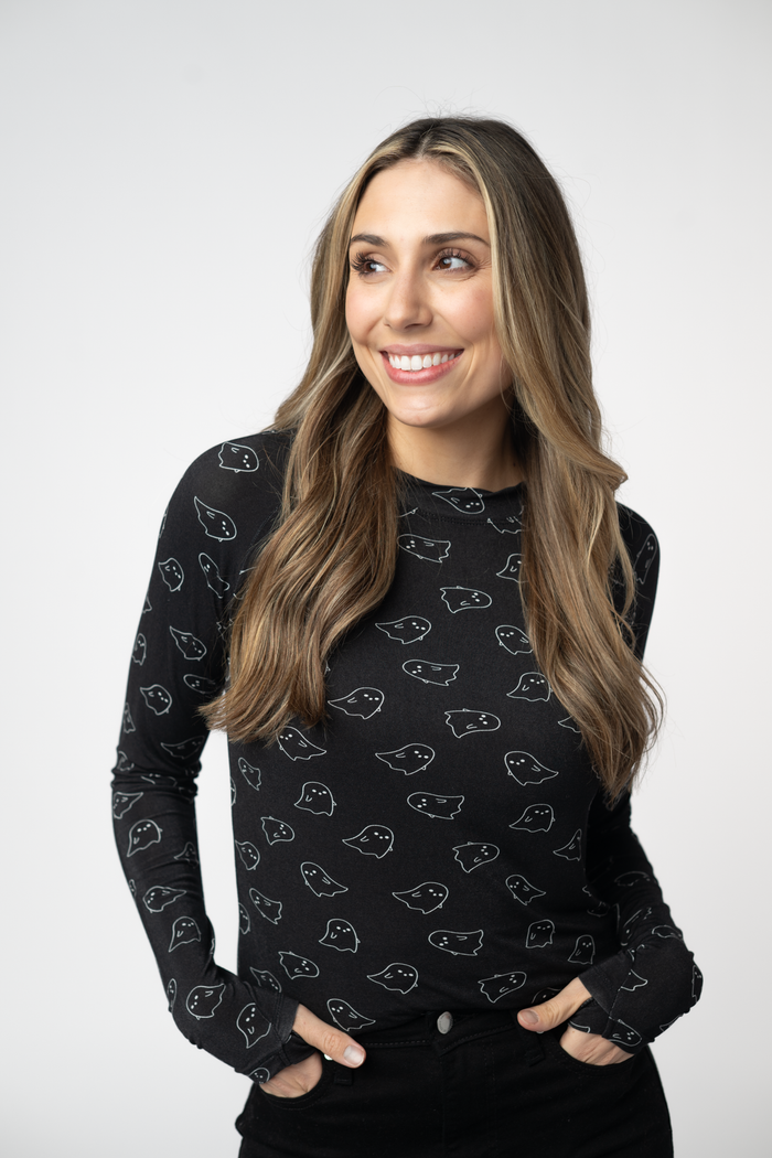 Blair Long Sleeve Top - Ghosts by Michelle Mae
