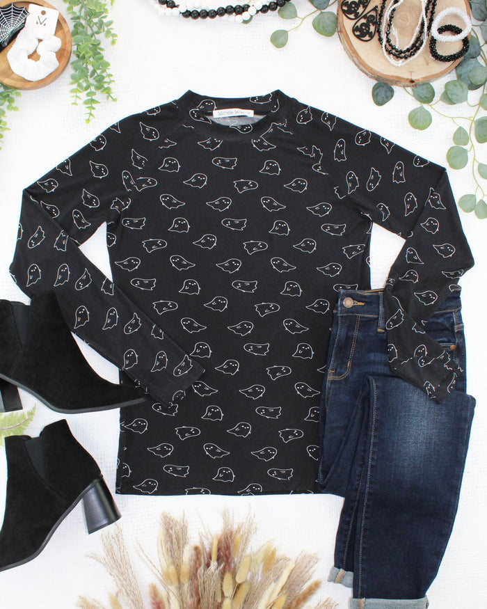 Blair Long Sleeve Top - Ghosts by Michelle Mae