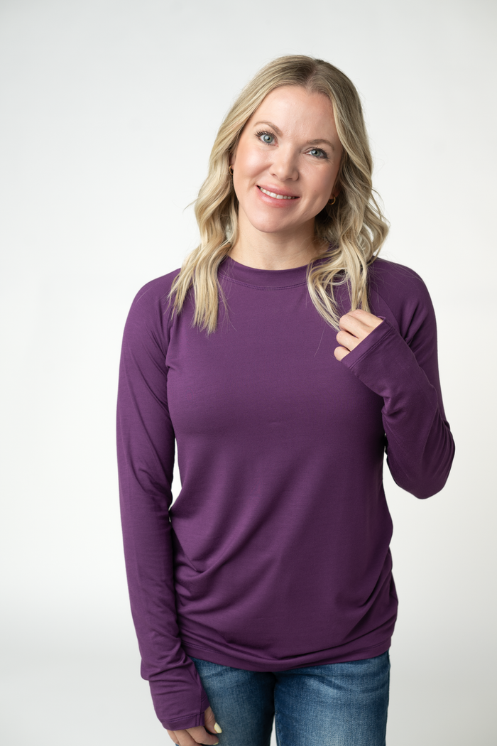 Blair Long Sleeve Top - Purple by Michelle Mae