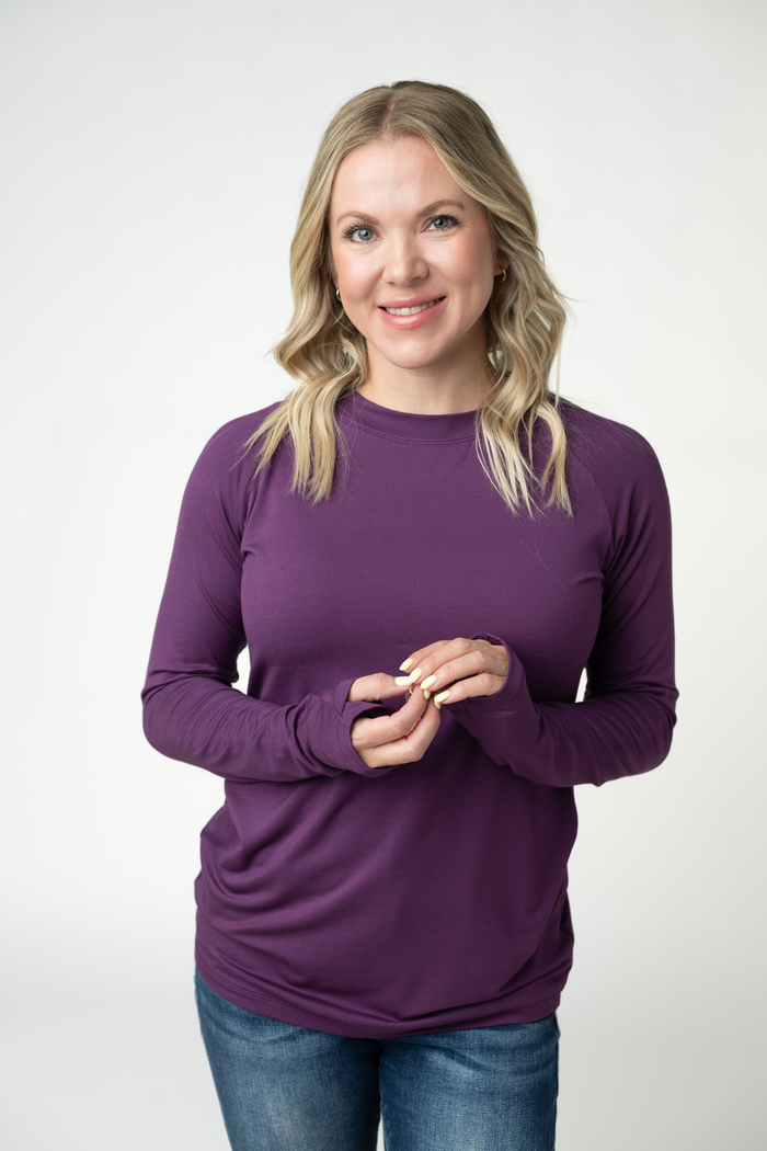 Blair Long Sleeve Top - Purple by Michelle Mae