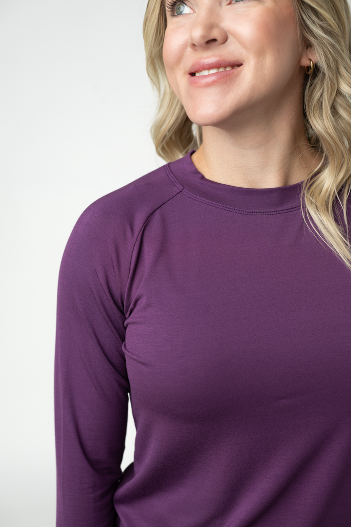 Blair Long Sleeve Top - Purple by Michelle Mae