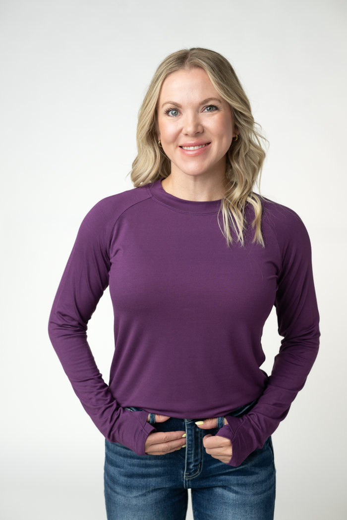 Blair Long Sleeve Top - Purple by Michelle Mae