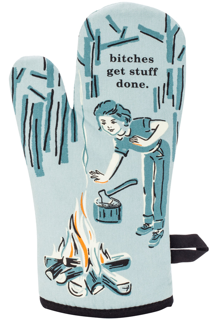 Blue Q Oven Mitt Bitches Get Stuff Done
