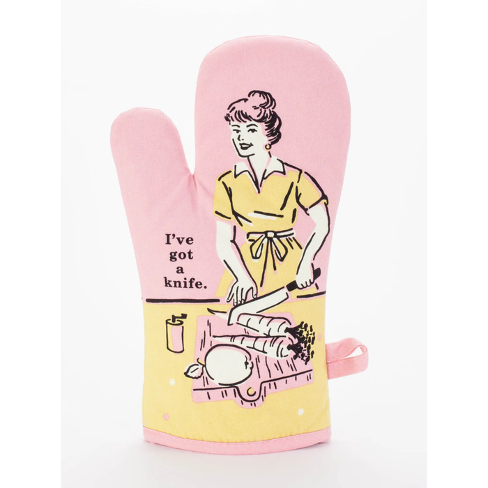 Blue Q Oven Mitt 'I've Got a Knife.'