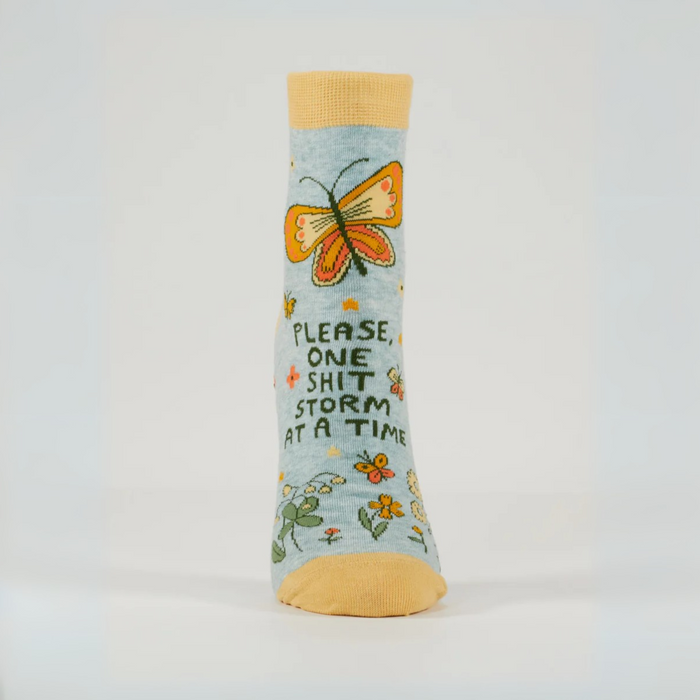 Blue Q Women's Ankle Socks 'Please One Shitstorm At A Time'