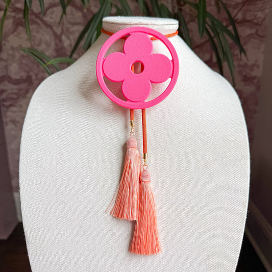 Bolo Clover Flamingo Pink with Solar Orange & Peach